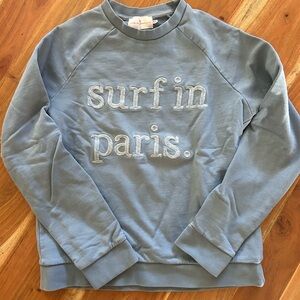 Cuisse de Grenouille Surf in Paris Sweatshirt XS Light Blue Organic Cotton 2016
